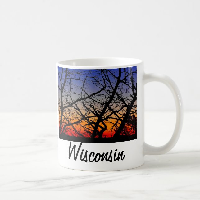 Caneca De Café Por do sol de Wisconsin (Direita)