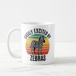 Caneca De Café Pôr do Sol de Zebra Retro com Espírito Selvagem Di