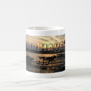 Caneca De Café Pôr do sol deslumbrante no lago em Fair Haven Beac