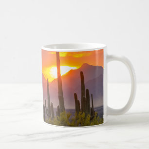 Caneca De Café pôr do sol do cacto do deserto, Arizona