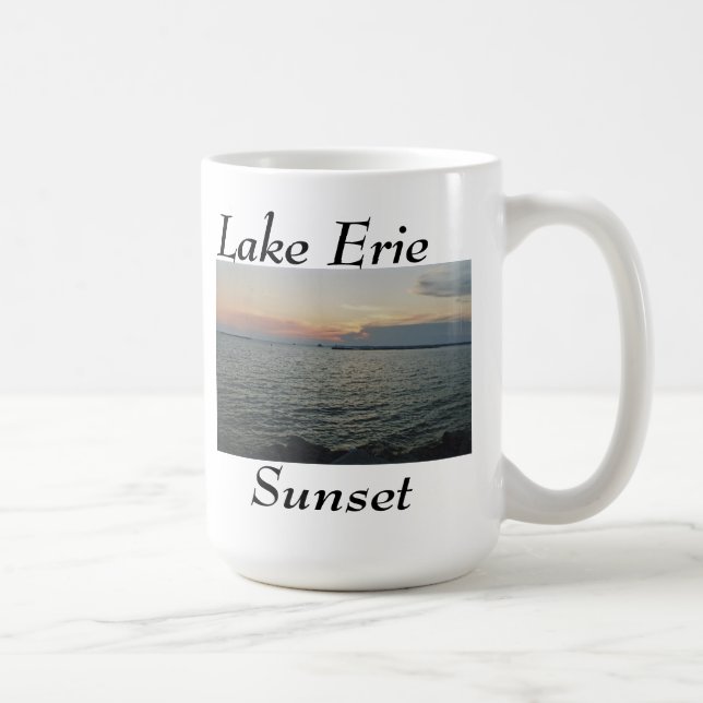 Caneca De Café Por do sol do Lago Erie (Direita)