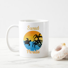 Caneca De Café Pôr do Sol Fofo na Flórida