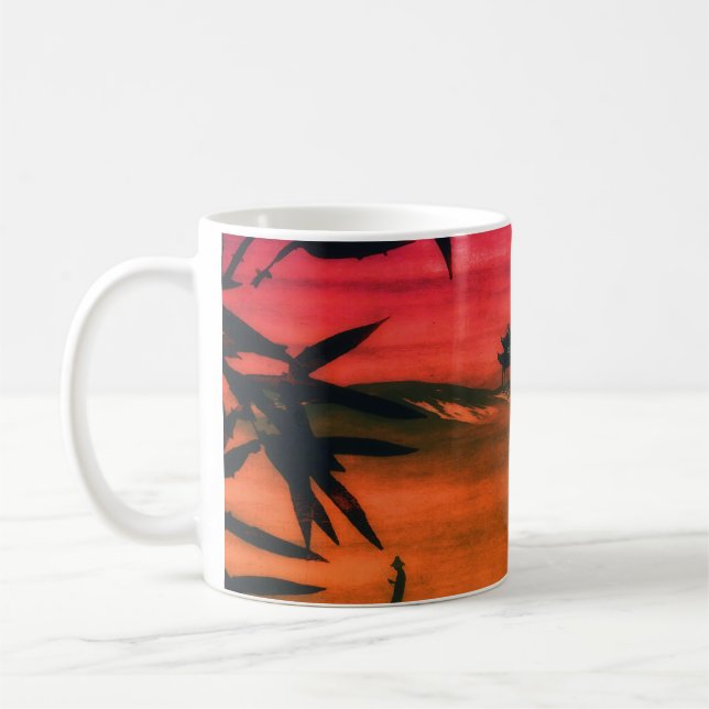 Caneca De Café Por do sol japonês (Esquerda)