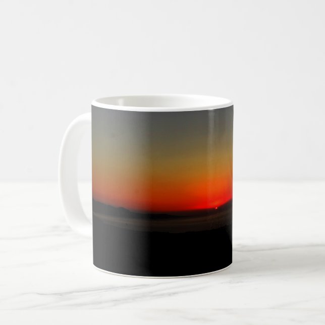Caneca De Café Pôr do sol na água (Frente Esquerda)