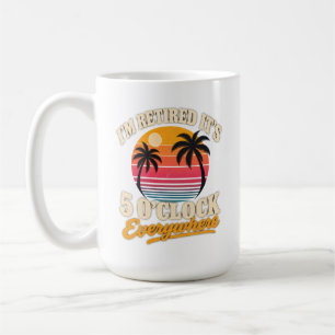 Caneca De Café Pôr do Sol na Aposentadoria Estou Aposentado 5 Hor