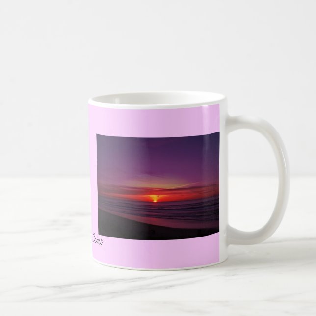 Caneca De Café Por do sol na costa de Oregon (Direita)