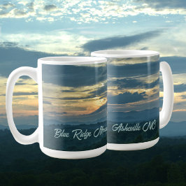 Caneca De Café Pôr do sol nas Montanhas Blue Ridge Asheville NC