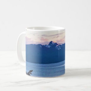 Caneca De Café Pôr do sol no Lago Crescent, Oregon