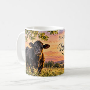 Caneca De Café Pôr do Sol Rural da Vaca Preta