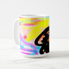 Caneca De Café Pôr do sol selvagem lobo