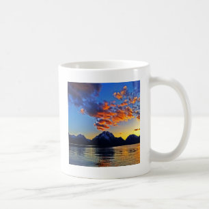 Caneca De Café Por do sol sobre o Tetons