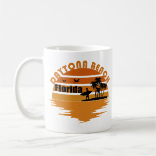 Caneca De Café Pôr do sol vintage Daytona Beach Flórida