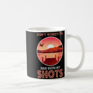 Caneca De Café Pôr do sol vintage teve ambas as doses da vacinaçã
