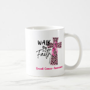 Caneca De Café Por Faith Breth Cancer Consciência Cristã Jesus W