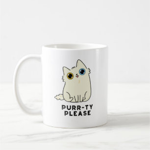 Caneca De Café Por Favor, Gato De Gatinho Bonito.