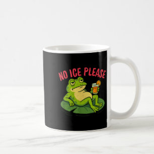 Caneca De Café Por favor, sem gelo meme engraçado de sapo sem gra