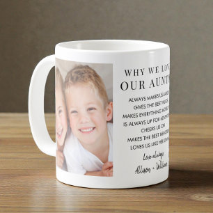 Caneca De Café Por Que Amamos a Nossa Tia Foto