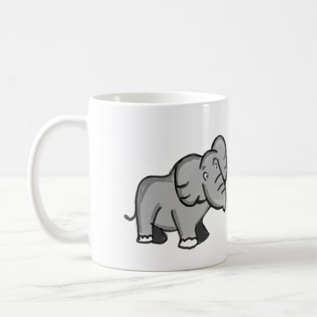 Caneca De Café Por Que Eu? Elefante  (Esquerda)