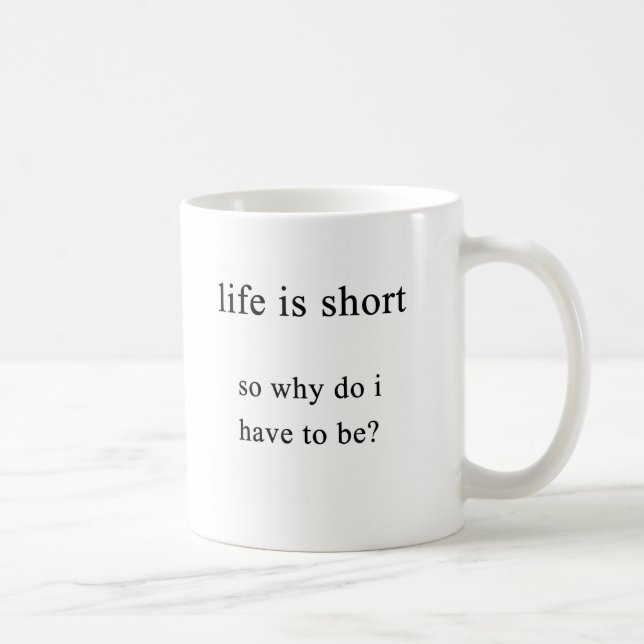 Caneca De Café por que sou eu curto? (Direita)