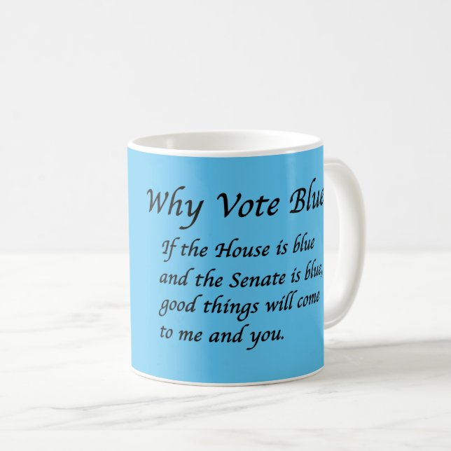Caneca De Café Por que votar azul em 2026 (Frente Esquerda)