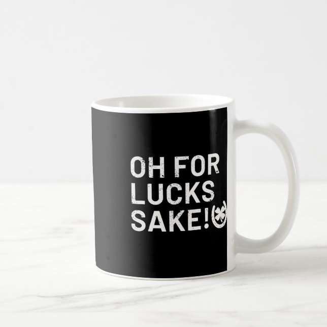 Caneca De Café Por Sorte - São Patricks Engraçado (Direita)