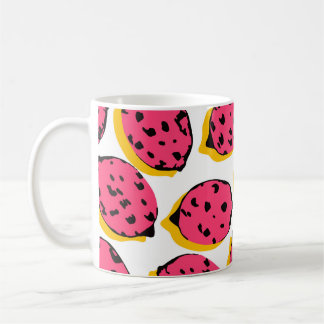 Caneca De Café por todo o formato de limão abstrato,arte,fundo,ca