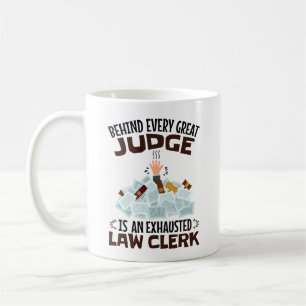 Caneca De Café Por trás de cada juiz Excelente está um funcionári