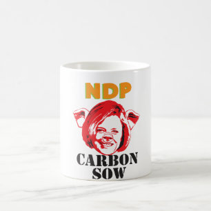 Caneca De Café Porca do carbono