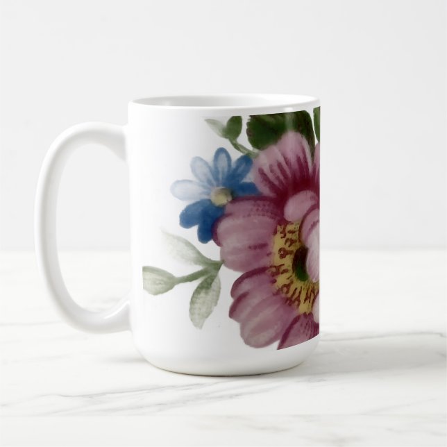 Caneca De Café Porcelain Inspired Floral (Esquerda)