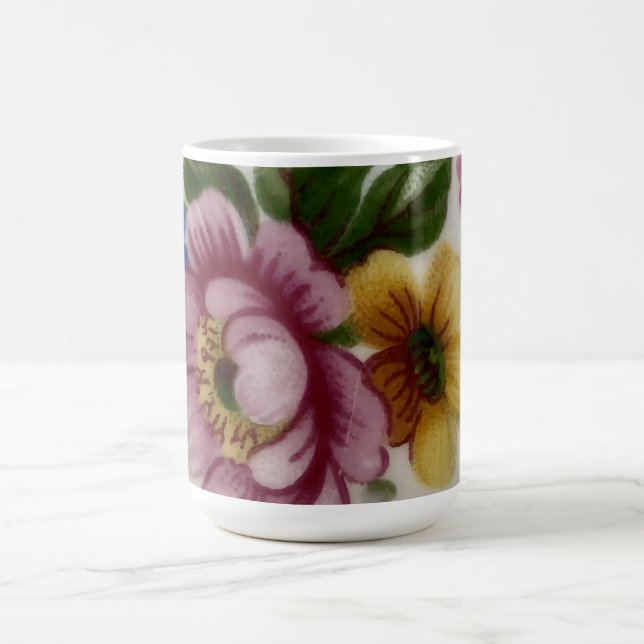 Caneca De Café Porcelain Inspired Floral (Centro)