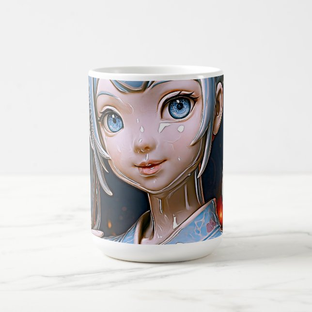 Caneca De Café Porcelana Celestial Anime Beleza (Centro)