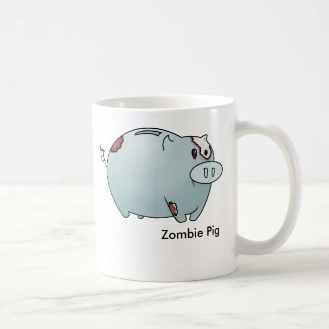 Caneca De Café Porco do zombi (Direita)