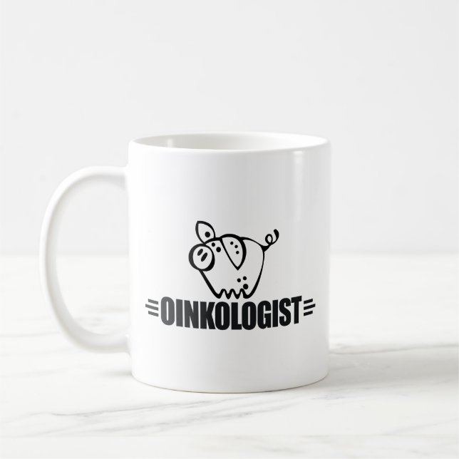 Caneca De Café Porco Engraçado (Esquerda)