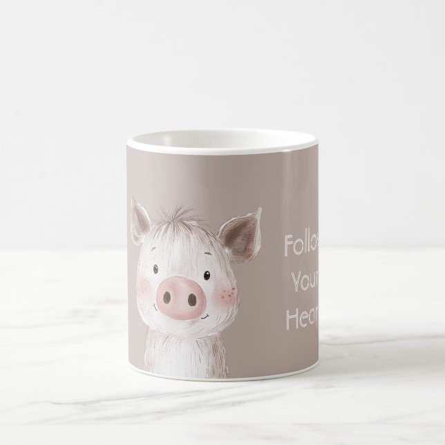 Caneca De Café Porco Rosa Feliz da Floresta (Centro)