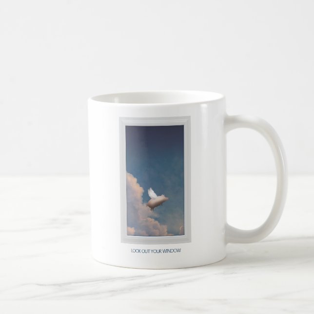 Caneca De Café porco voador (Direita)
