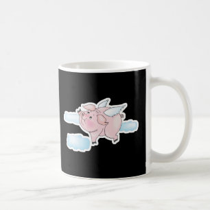 Caneca De Café porco voador fofo