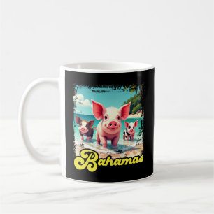 Caneca De Café Porcos Nadadores das Bahamas - Aventura na Praia d