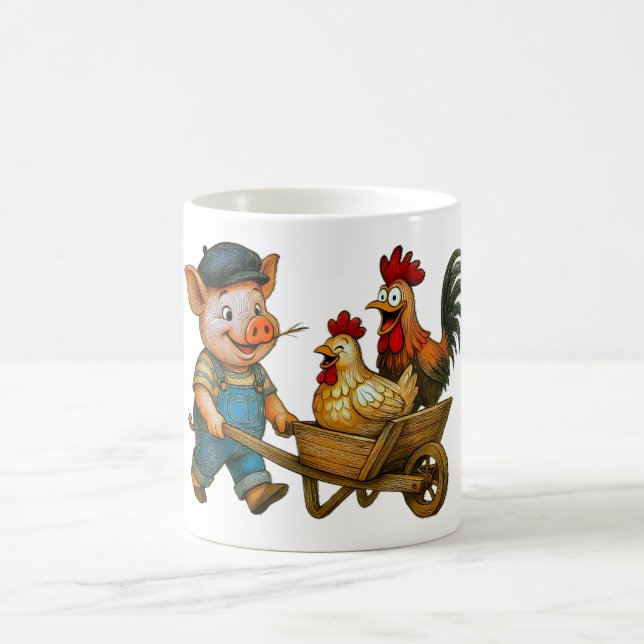 Caneca De Café Porky Chauffeurs the Pecking Posse (Centro)