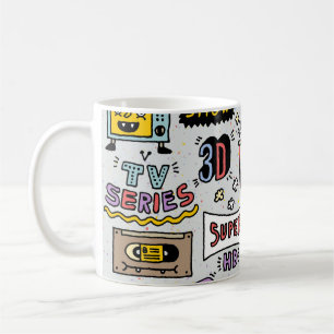 Caneca De Café Porodles da série TV: Engraçado Vintage Set.