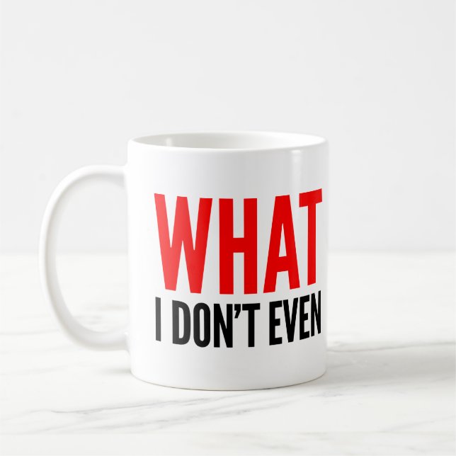 Caneca De Café Porque eu agrido nem sequer, vermelho (Esquerda)
