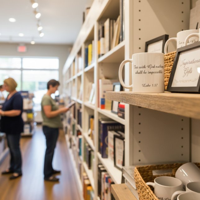 Caneca De Café Porque nada é impossível para Deus. (Criador carregado)