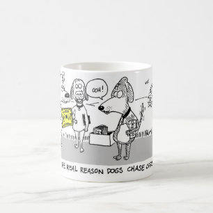Caneca De Café Porque os cães perseguem carros