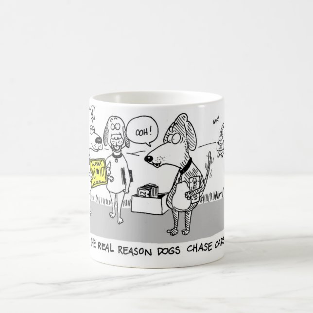 Caneca De Café Porque os cães perseguem carros (Centro)