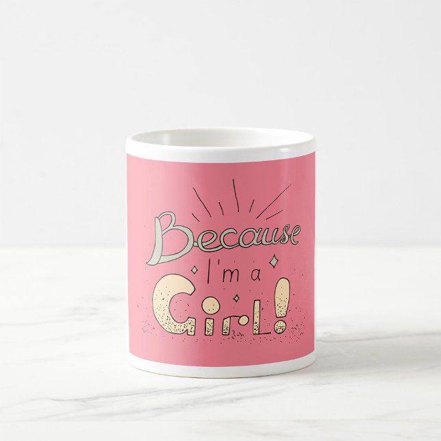 Caneca De Café Porque sou uma citação feminista (Criador carregado)