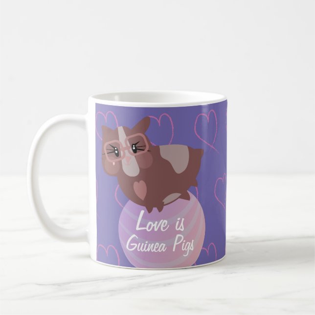 Caneca De Café Porquinhos-da-índia Fofos se Exercitando (Esquerda)