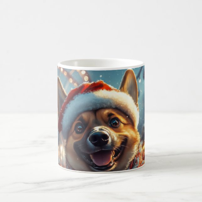 Caneca De Café Porta copos de Cachorro Malinois Belga no Natal (Centro)