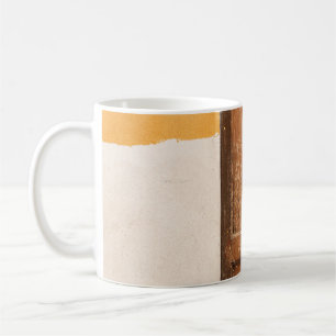CANECA DE CAFÉ PORTA DE MADEIRA MARAVILHOSA EM SOLO DE NEVE BRANC