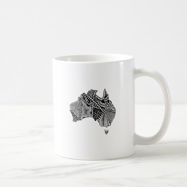 Caneca De Café Porta do Mapa da Austrália (Direita)