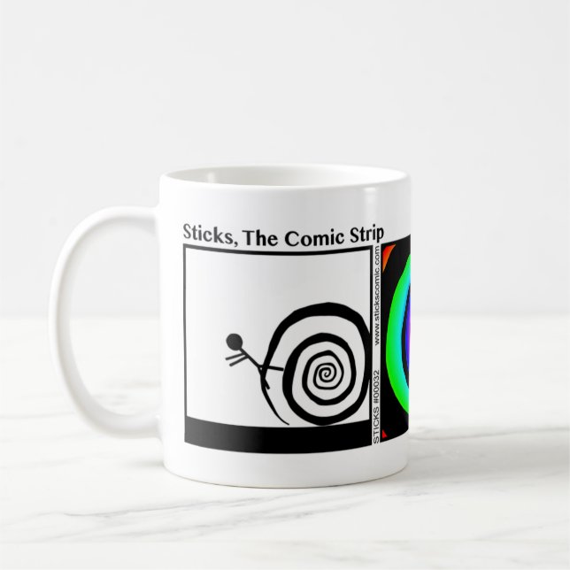 Caneca De Café Portal Engraçado Stickman Mug - 032 (Esquerda)