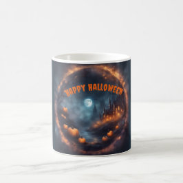 Caneca De Café Portal Místico para a Cidade do Halloween